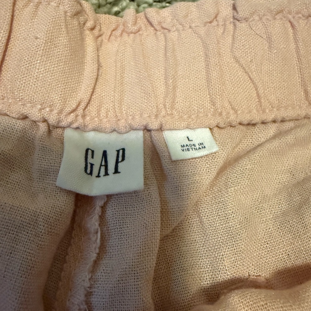 NWT Gap Misty Rose Women's Drawstring Linen Shorts - Picture 4 of 7